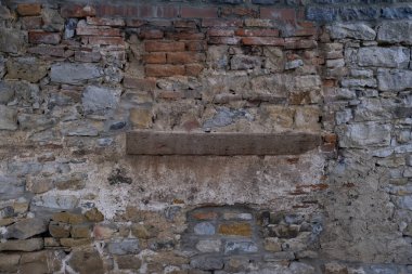 Oxford Eski Taş Duvarı dokusu, eski ortaçağ taş duvarının pürüzlü dokusu, antik çağın atmosferi ve üniversite tarzı tasarım, yakın plan, kopyalama alanı