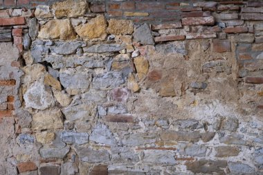 Oxford Eski Taş Duvarı dokusu, eski ortaçağ taş duvarının pürüzlü dokusu, antik çağın atmosferi ve üniversite tarzı tasarım, yakın plan, kopyalama alanı