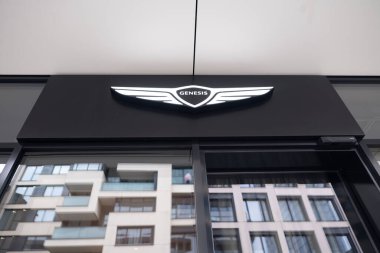 GENESIS, Satış Ofisi, Daimler Motor amblemi, otomotiv endüstrisindeki reklam ve pazarlama konsepti, İngiliz otomobil üreticisi Frankfurt - 9 Kasım 2023
