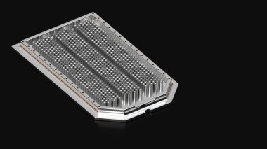 Elektrikli Araç için pil, elektrikli araba aküsü, Otomotiv Sanayii için Yüksek Kapasite silindirik Batarya metal tramvay kaykay platformu, hücre modülleri, akümülatörler, 3D Render Grafik