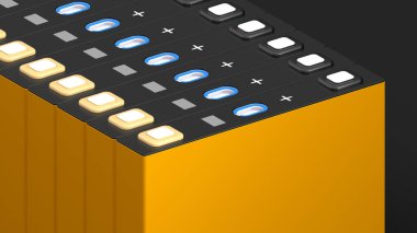 Elektrikli Araç, Sürdürülebilir Enerji Çözümleri, Enerji Depolamadaki Yenilikler, 3D Render Grafik Yapılandırması için Yapısal Katı Batarya Paketi