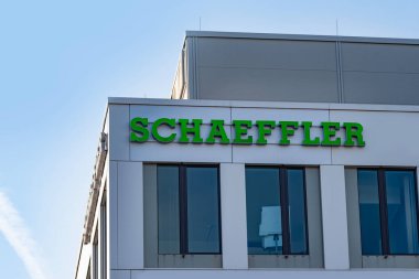 Global şirket Schaeffler Group ofisi, otomotiv tedarikçisi, modern çalışma ortamında Alman verimliliği ve verimliliği, Frankfurt, Almanya 'da Otomotiv Teknolojileri - 29 Şubat 2024