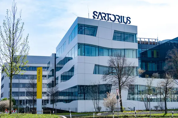 stock image Sartorius company building, biopharmaceutical industry and laboratory, drug development, laboratory and pharmaceutical equipment, German Corporate Headquarters in Goettingen, Germany - March 31, 2024