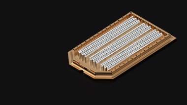 Kaykay stili EV hücre, metal platformdaki elektrikli veya Hibrit araçlar için 4680 format silindirik pil paketi, Otomotiv Endüstrisi, Sürdürülebilir Çözümler, Yenilikler Enerji Depolaması, 3D görüntüleme