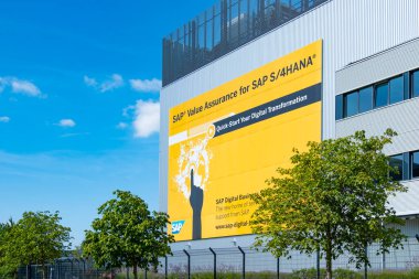 Alman çokuluslu yazılım SAP SE şirketi, ticari faaliyet ve müşteri ilişkileri, kaynak planlaması, St.Leon-Rot, Almanya - 29 Temmuz 2024