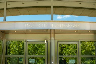 Alman Federal Bankası dış bina, Deutsche Bundesbank, Merkez Bankası Ülke Almanya ve kısmen Avrupa sistemi Darmstadt, Almanya - 26 Haziran 2024