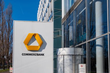 Ticaret Bankası Aktiengesellschaft ofis binası, Avrupa bankacılık kurumu merkezi Frankfurt am Main, Hesse, Almanya profesyonel hizmetleri, Frankfurt - 19 Ocak 2025