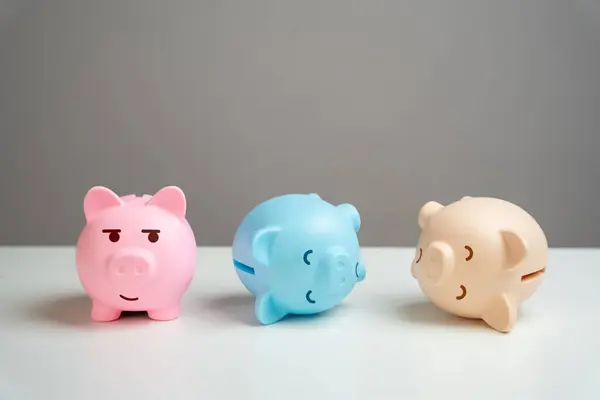 The last piggy bank survived the crisis. Reliable storage of savings. Refinancing of debts. Economic depression. Depletion of savings. Exorbitant expenses. A reliable way to save money.