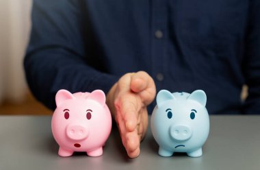 Aile bütçesinin bölünmesi. Boşanma işlemleri. Banka hesaplarını, yatırımlarını ve borçlarını bölüşmek. Finansal ayrılık. Uzlaşma kullanılıyor