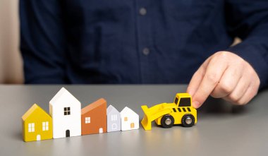 Yeni inşaat için binaların yıkılması. Konut alanlarının yenilenmesi ve restorasyonu için plan. Yıkım emri verir