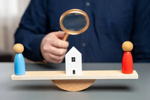 Dispute Right Real Estate Court Decision Property Matters Determine Ownership Stock Image