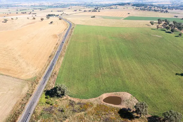 stock image Aerial view of rural farmland near Canowindra NSW Australia