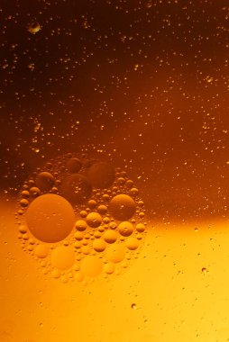 Sarı baloncuk arka plan, pişirme yağı emülsiyonu, kızartma.