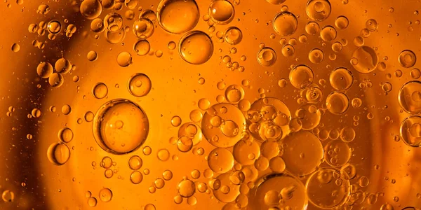 Gula Bubblor Bakgrund Matlagning Olja Emulsion Stekning — Stockfoto