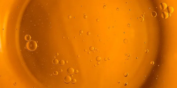 Fondo Bolle Gialle Emulsione Olio Cucina Frittura — Foto Stock