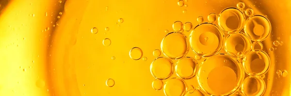 Gula Bubblor Bakgrund Matlagning Olja Emulsion Stekning — Stockfoto