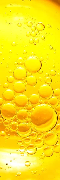 Žluté Bubliny Pozadí Vaření Olej Emulze Smažení — Stock fotografie