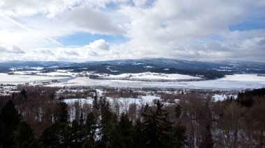 beautiful winter landscape with snow. Nature