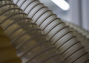 Klima için esnek PUR antistatik emme hortumu, arka plan esnek hortumu, endüstriyel havalandırma.