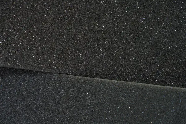 Schwarz Schaumstoff Styropor Linie Detail Auf Dem Hintergrund — Stockfoto