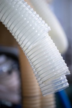 Klima için esnek PUR antistatik emme hortumu, arka plan esnek hortumu, endüstriyel havalandırma.