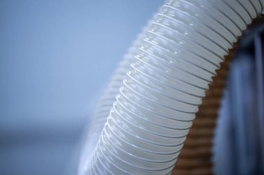 Klima için esnek PUR antistatik emme hortumu, arka plan esnek hortumu, endüstriyel havalandırma.