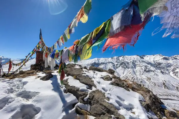 Himalaias Bela Paisagem Icônica Foto Das Montanhas Mais Altas Mundo — Fotografia de Stock