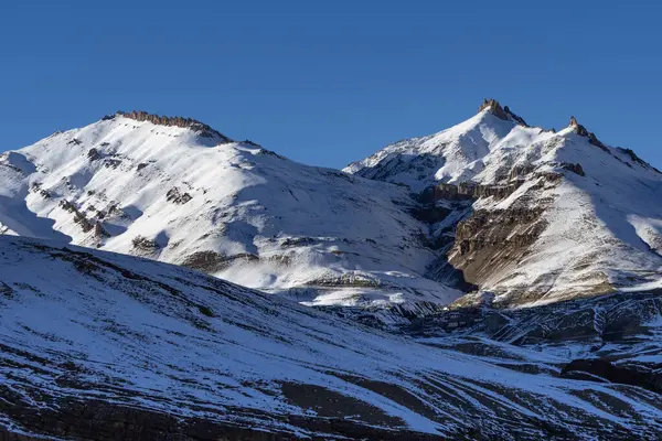 Himalaya Indah Ikon Pemandangan Gambar Gunung Tertinggi Dunia Ditutupi Oleh — Stok Foto