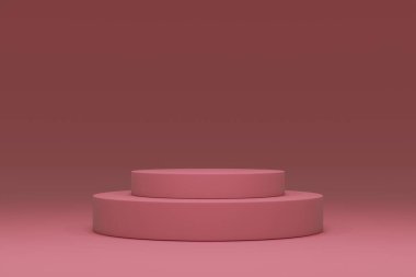 En az olay yeri. Asgari 3D görüntüleme. 3D tasvir. Podyum sahne kaidesi ya da platformu. Podyum ve soyut arkaplanı olan en küçük sahne. Geometrik şekilli sahne.