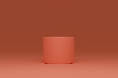 Set of 3d cylinder pedestal podium. Cylindrical scene.Empty showcase. Minimal 3d rendering. Scene with geometrical forms. Abstract background. Abstract scene background.