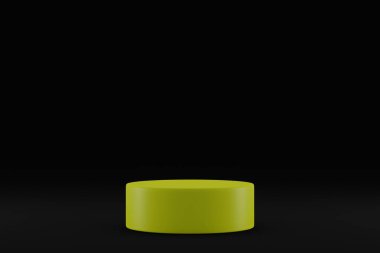 Geometric forms in modern minimal design. 3d rendering. Stage for advertising product display with copy space. Minimal empty background for product presentation. 3d render.Abstract room design.