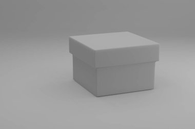 Bu 3D render, parlak ve modern tasarım projeleri için mükemmel, katı gri arkaplan üzerinde minimalist gri bir kutu seti içerir. Basit ama çarpıcı kompozisyon, teknolojiden modaya çeşitli endüstrilerde çok yönlü kullanımına olanak sağlıyor..