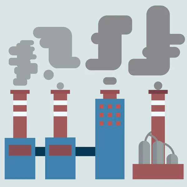 Industrial Factory Konzept Flat Art Vector Illustration — Stockfoto