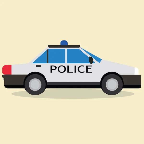 Polizia Auto Vista Laterale Illustrazione — Foto Stock