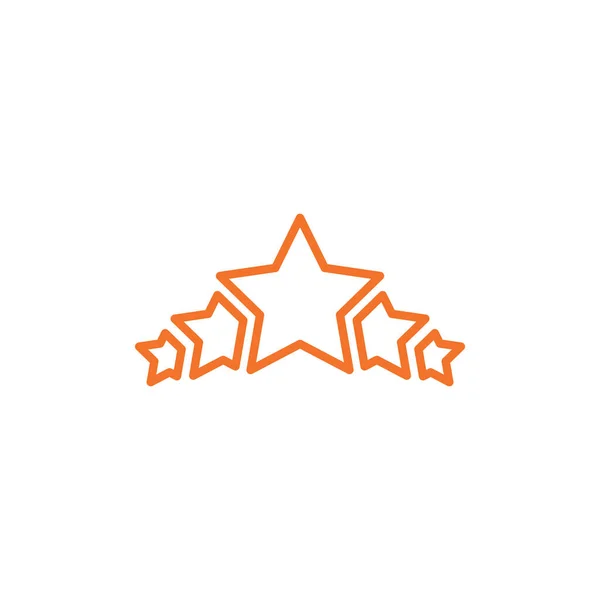 Five Stars Icon Logo Design Template Vector Isolated — Stock Vector