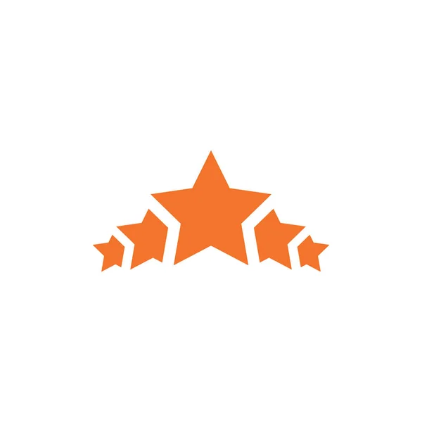 Fünf Sterne Symbol Logo Design Template Vektor Isoliert — Stockvektor