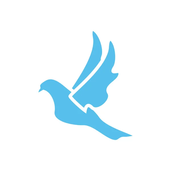 Modèle Conception Logo Icône Pigeon Vecteur Illustration Isolée — Image vectorielle