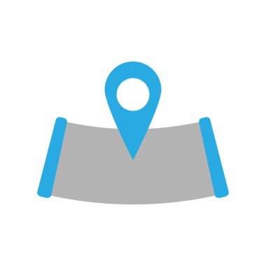 Pin haritası simgesi logo tasarımı şablon çizimi