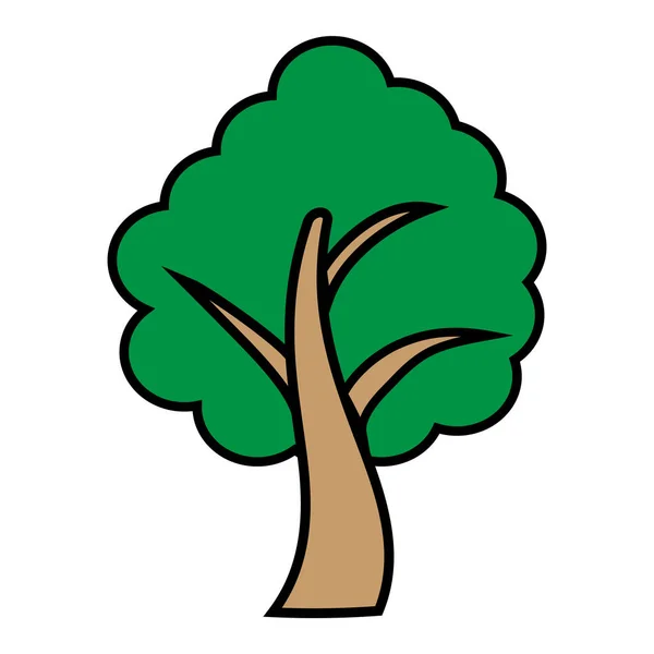 Ícone Árvore Logotipo Design Modelo Vetor Ilustração — Vetor de Stock