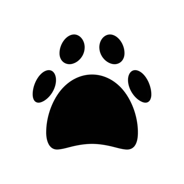 Dog Pata Ícone Logotipo Design Modelo Vetor Isolado Ilustração — Vetor de Stock