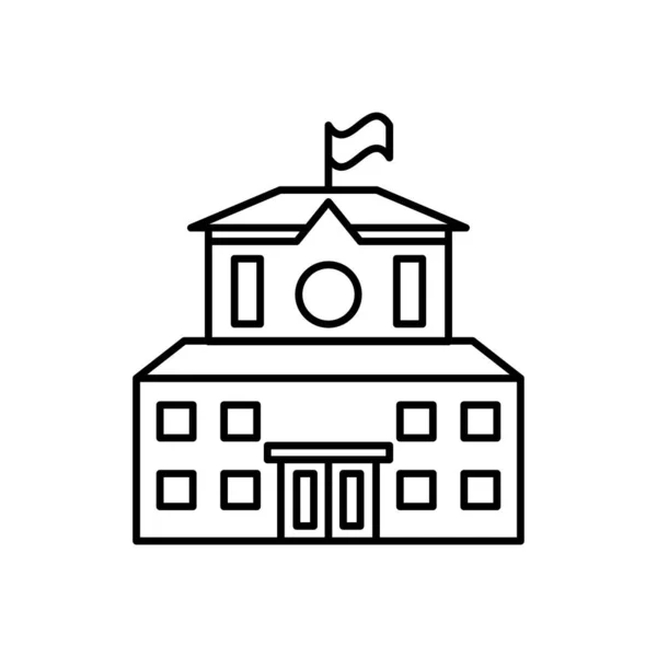 School Pictogram Logo Ontwerp Sjabloon Vector Geïsoleerde Illustratie — Stockvector