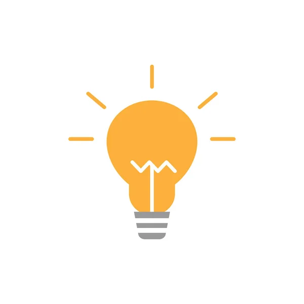 Lichtbol Lamp Pictogram Logo Ontwerp Sjabloon Vector Geïsoleerde Illustratie — Stockvector