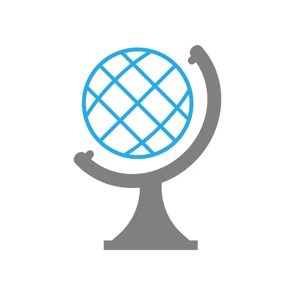 Modèle Conception Logo Icône Globe École Illustration Isolée Vectorielle — Image vectorielle