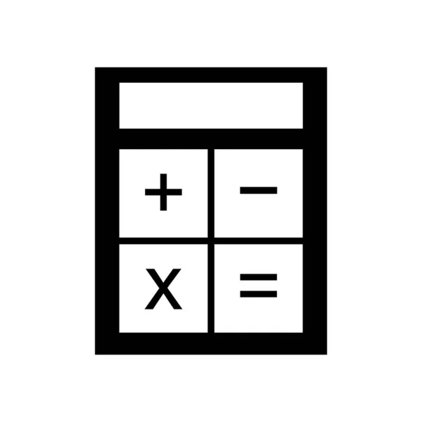 Návrhový Vektor Šablony Loga Kalkulačky Izolovaný Ilustrací — Stockový vektor