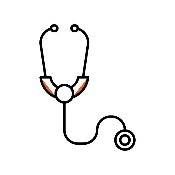 Stethoscope Εικονίδιο Λογότυπο Σχεδιασμό Πρότυπο Διάνυσμα Απομονωμένη Εικόνα — Διανυσματικό Αρχείο