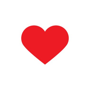 Kalp simgesi logosu tasarım şablonu izole edilmiş çizim