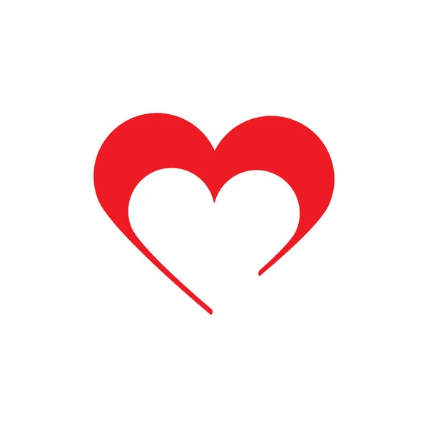 Corazón Icono Logotipo Diseño Plantilla Vector Aislado Ilustración — Archivo Imágenes Vectoriales