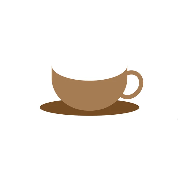 Кофейная Чашка Иконка Дизайн Логотипа Векторной Иллюстрации — стоковый вектор