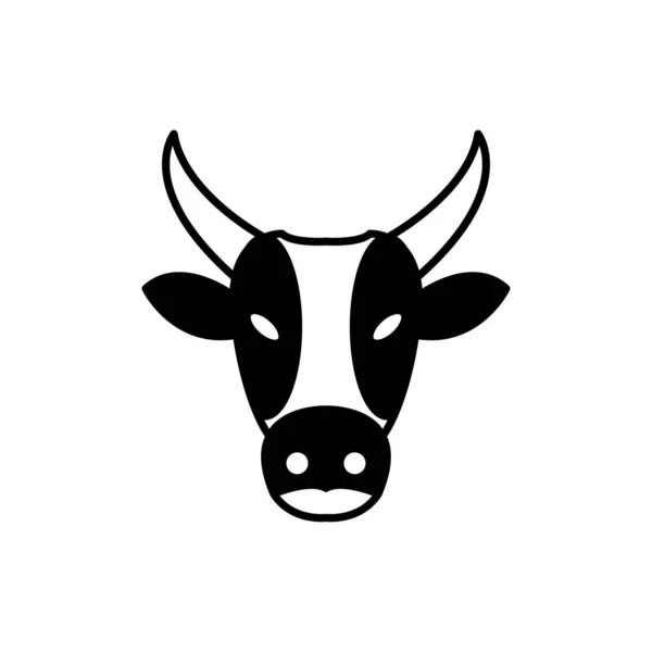 Коровья Иконка Фермы Клипарт Дизайн Шаблона Векторной Изолированной Иллюстрации — стоковый вектор