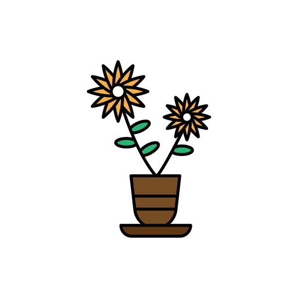 Blume Pflanze Symbol Logo Design Vorlage Vektor Isoliert — Stockvektor